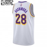 Maillot NBA Los Angeles Lakers Rui Hachimura 28 Nike 2022-23 Association Edition Blanc Swingman - Enfant